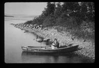 Row boat on Lake Champlain