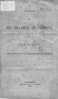 Speech of Mr. Collamer, of Vermont, on the tariff : delivered in the House of             Representatives, U.S., June 26, 1846.