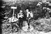 Norris, Robbins, and Kurth on the Long Trail north to Jay                              Peak