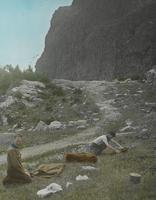 Leach and Warren making packs on the Mount Mansfield nose