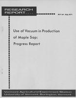 Use of vacuum in production of maple sap