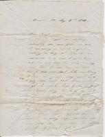 Mary Harvey to Ruth Fletcher, 1852 August 8 and October                        9