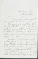 Letter to Mary N. Collamer, May 9, 1858