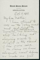Letter to Mrs. C.G. (Ann) Austin, October 9, 1939