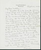 Warren R. Austin letter to Mrs. C.G. (Ann) Austin, September 24, 1940