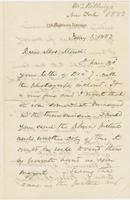 Letter from FREDERICK BILLINGS to CAROLINE CRANE MARSH, dated                             January 1, 1883.