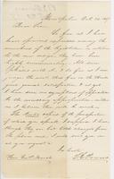 Letter from THOMAS E. POWERS to GEORGE PERKINS MARSH, dated                             October 20, 1857.