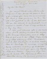 Letter from SPENCER FULLERTON BAIRD to GEORGE PERKINS MARSH,                             dated October 3, 1851.