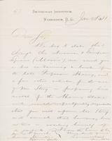 Letter from SPENCER FULLERTON BAIRD to GEORGE PERKINS MARSH,                             dated January 28, 1881.