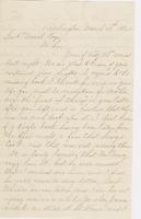 Letter from ALBERT G. PEIRCE to GEORGE PERKINS MARSH, dated                             March 12, 1864.