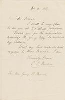 Letter from CHARLES ELIOT NORTON to GEORGE PERKINS MARSH, dated                             December 5, 1869.