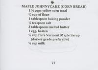 Maple johnnycake (corn bread)