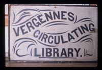 Sign for Vergennes Circulating Library