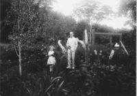 Raymond George Webster and Ruth Thayer in garden