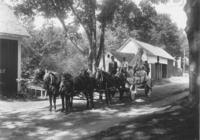 Parade wagon pulled by horses, Williamsville, Vt.