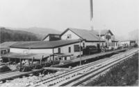Mountain Mills with railroad tracks, Wilmington, Vt.