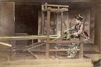 Woman working at a loom