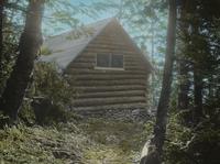 Elihu B. Taft Lodge from trail to the chin of Mount Mansfield