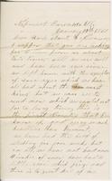[Mary Harvey?] to Ruth and Andrew Fletcher, 1860 January                         19