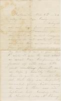 Ruth Fletcher to Andrew Craig Fletcher, 1864 October                         9