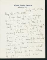 Letter to Mrs. C.G. (Ann) Austin, July 24, 1936