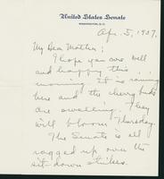 Letter to Mrs. C.G. (Ann) Austin, April 5, 1937