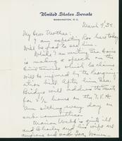 Letter to Mrs. C.G. (Ann) Austin, March 9, 1938