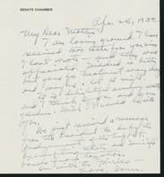 Letter to Mrs. C.G. (Ann) Austin, April 25, 1938