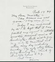 Letter to Mrs. C.G. (Ann) Austin, February 17, 1939