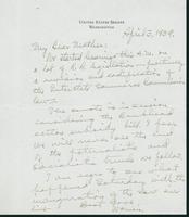 Letter to Mrs. C.G. (Ann) Austin, April 3, 1939