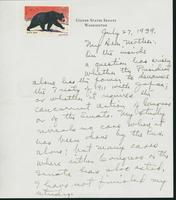 Letter to Mrs. C.G. (Ann) Austin, July 27, 1939