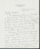 Letter to Mrs. C.G. (Ann) Austin, April 3, 1940