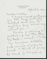 Letter to Mrs. C.G. (Ann) Austin, April 5, 1940