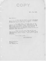 Letter to Mrs. C.G. (Ann) Austin, November  10, 1932