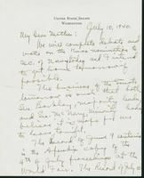 Letter to Mrs. C.G. (Ann) Austin, July 10 1940