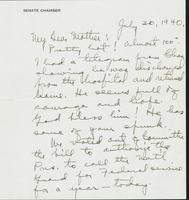 Letter to Mrs. C.G. (Ann) Austin, July 30, 1940