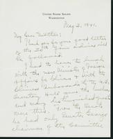 Warren R. Austin letter to Mrs. C.G. (Ann) Austin, May 3, 1941