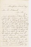 Letter from F. WILLSON to GEORGE PERKINS MARSH, dated October                             26, 1857.