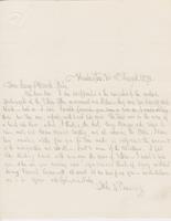 Letter from JOHN NORTON POMEROY to GEORGE PERKINS MARSH, dated                             August 18, 1873.