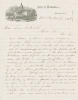 Letter from RODNEY V. MARSH to GEORGE PERKINS MARSH, dated                             November 27, 1858.