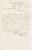 Letter from THOMAS E. POWERS to GEORGE P. MARSH, dated September                             20, 1858.