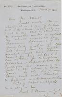 Letter from SPENCER FULLERTON BAIRD to GEORGE PERKINS MARSH,                             dated March 10, 1860.