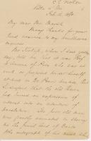 Letter from CHARLES ELIOT NORTON to GEORGE PERKINS MARSH, dated                             February 12, 1870.