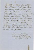 Letter from THOMAS WILLIAM SILLOWAY to GEORGE PERKINS MARSH,                             dated August 24, 1857.