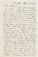Letter from THOMAS WILLIAM SILLOWAY to GEORGE PERKINS MARSH,                             dated April 14, 1858.