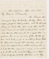 Letter from THOMAS WILLIAM SILLOWAY to GEORGE PERKINS MARSH,                             dated April 27, 1858.