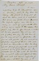 Letter from THOMAS WILLIAM SILLOWAY to GEORGE PERKINS MARSH,                             dated September 15, 1858.