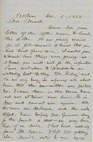 Letter from THOMAS WILLIAM SILLOWAY to GEORGE PERKINS MARSH,                             dated December 1, 1858.