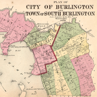 map of burlington vermont Historical Maps Of Burlington And Winooski Vermont The map of burlington vermont